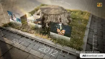 Natural Time Line Video Displays template preview