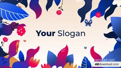 Nature Colorful Logo Reveal Logo Stings template preview