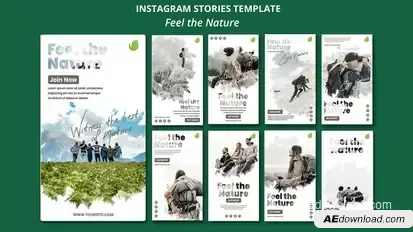 Nature Intagram Stories Video Displays template preview