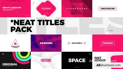 Neat Titles Pack Titles template preview
