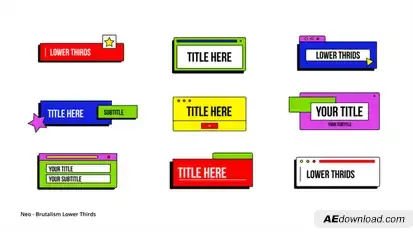 Neo - Brutalism Lower Thirds | AE Titles template preview