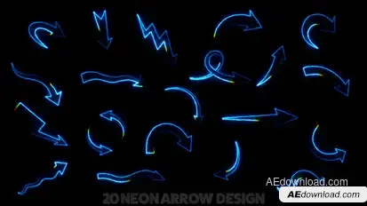 Neon Arrow Pack Elements template preview
