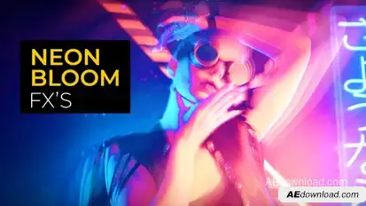 Neon Bloom Effects | After Effects Elements template preview