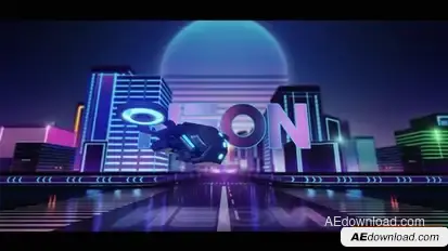 Neon City Logo Openers template preview