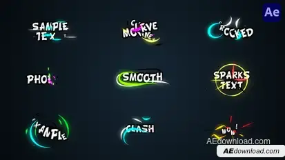 Neon Colorful Titles 2 [After Effects] Titles template preview