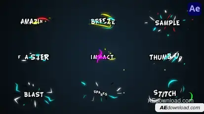 Neon Colorful Titles [After Effects] Titles template preview