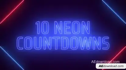 Neon Countdowns Elements template preview