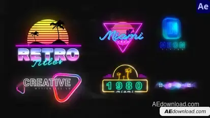 Neon Creative Titles Titles template preview