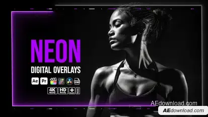 Neon Digital Overlays Elements template preview
