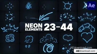 Neon Elements for After Effects Elements template preview