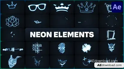 Neon Elements for After Effects Elements template preview