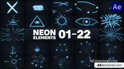 Neon Elements for After Effects Elements template preview