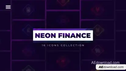Neon Finance Icons Elements template preview
