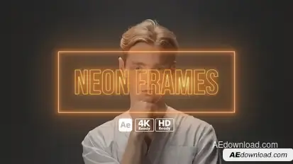 Neon Frames Titles template preview