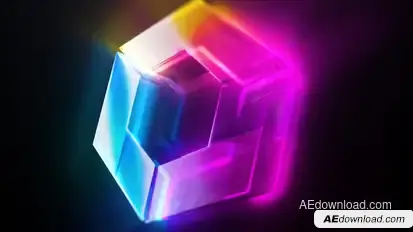 Neon Glass Logo Reveal Logo Stings template preview