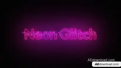Neon Glitch Titles Titles template preview
