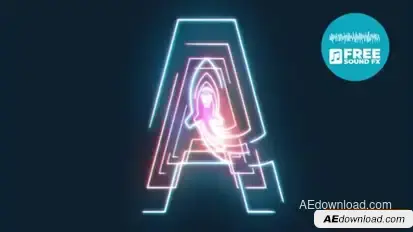 Neon Glow Logo Logo Stings template preview