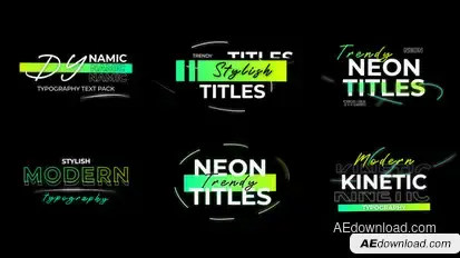 Neon Gradient Kinetic Titles Titles template preview