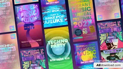 Neon Gradient Stories Product Promo template preview