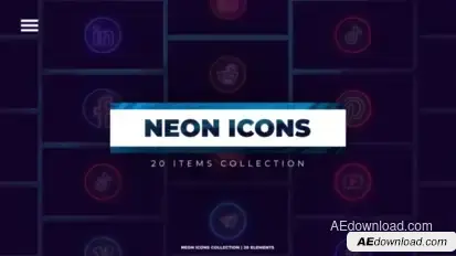 Neon Icons Elements template preview