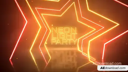 Neon Light Party Opener Titles template preview