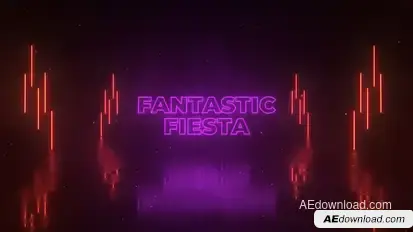 Neon Light Titles Promo Titles template preview