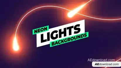Neon Lights Backgrounds Elements template preview