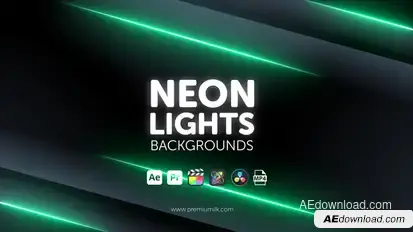 Neon Lights Backgrounds Elements template preview