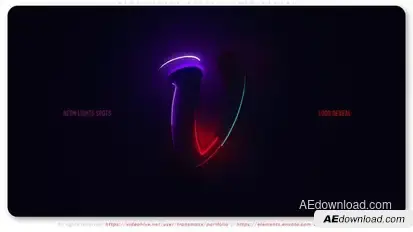 Neon Lights Spots - Logo Reveal Logo Stings template preview
