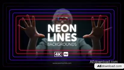 Neon Lines Backgrounds Elements template preview
