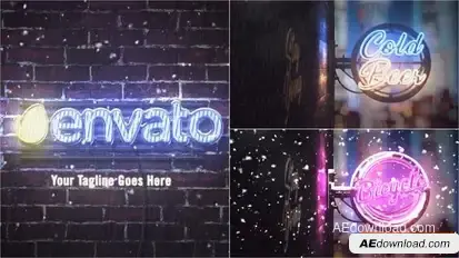 Neon Logo Intro Logo Stings template preview