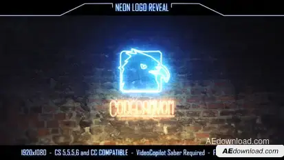 Neon Logo Reveal Logo Stings template preview