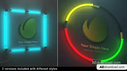 Neon Logo Reveal Logo Stings template preview