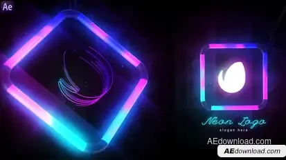 Neon Logo Reveal Logo Stings template preview