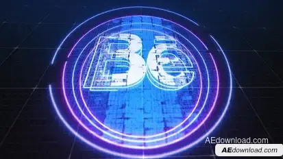 Neon Logo Reveal Logo Stings template preview
