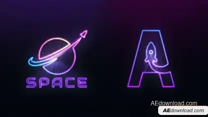 Neon Logo Reveal Logo Stings template preview