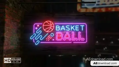 Neon Logo Reveal Logo Stings template preview