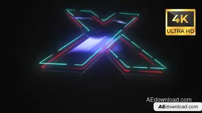 Neon Logo Reveal Logo Stings template preview