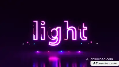 Neon Text Animation Typography - Logo & Titles Maker Logo Stings template preview