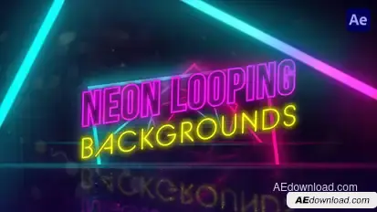 Neon Looping Tunnel Backgrounds Elements template preview