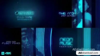 Neon Music Event V2 Openers template preview