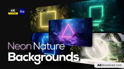 Neon Nature Backgrounds Elements template preview