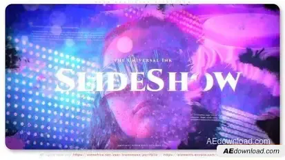 Neon Particles Slideshow Openers template preview