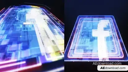 Neon Pixel Logo Logo Stings template preview