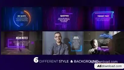 Neon Quotes Openers template preview