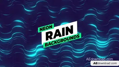 Neon Rain Backgrounds Elements template preview