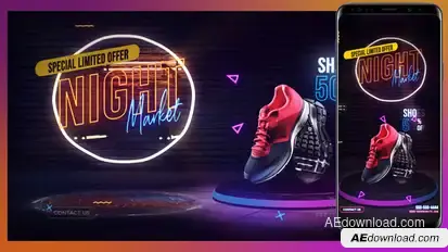 Neon Sales Product Promo template preview