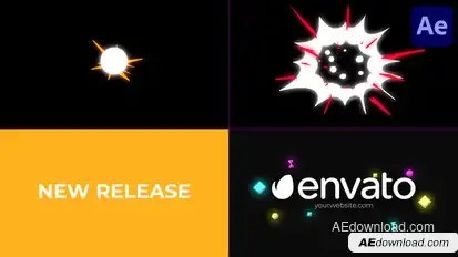 Neon Shapes Logo for After Effects Logo Stings template preview