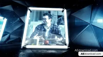 Neon Showcase Video Displays template preview