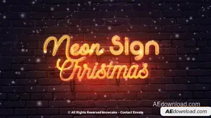 Neon Sign Christmas Openers template preview